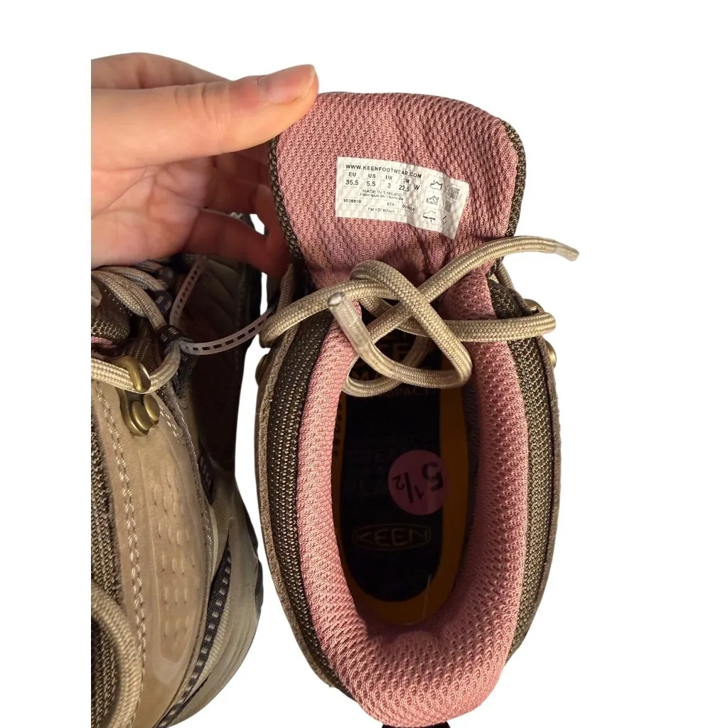 KEEN Targhee IV Waterproof Hiking Boots Womens Brindle Nostalgia Rose NEW SZ 5 - Image 8