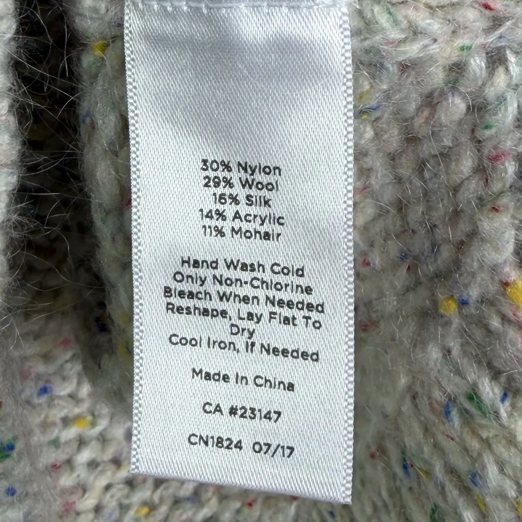 Talbots Women’s Speckled Knit Turtleneck Sweater Wool Mohair Silk Blend Sz S pet - Image 7