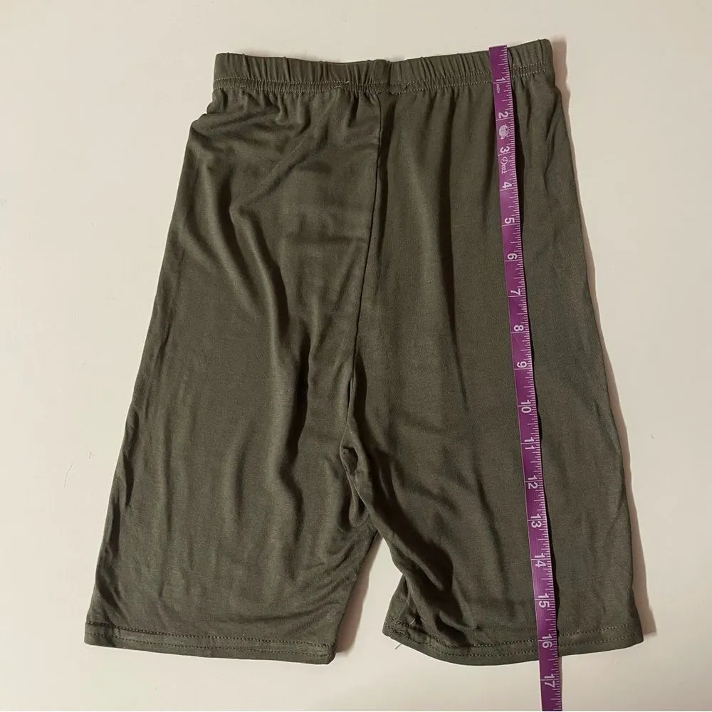 Missguided Olive Green Biker Shorts Size 2 NWT - Image 8