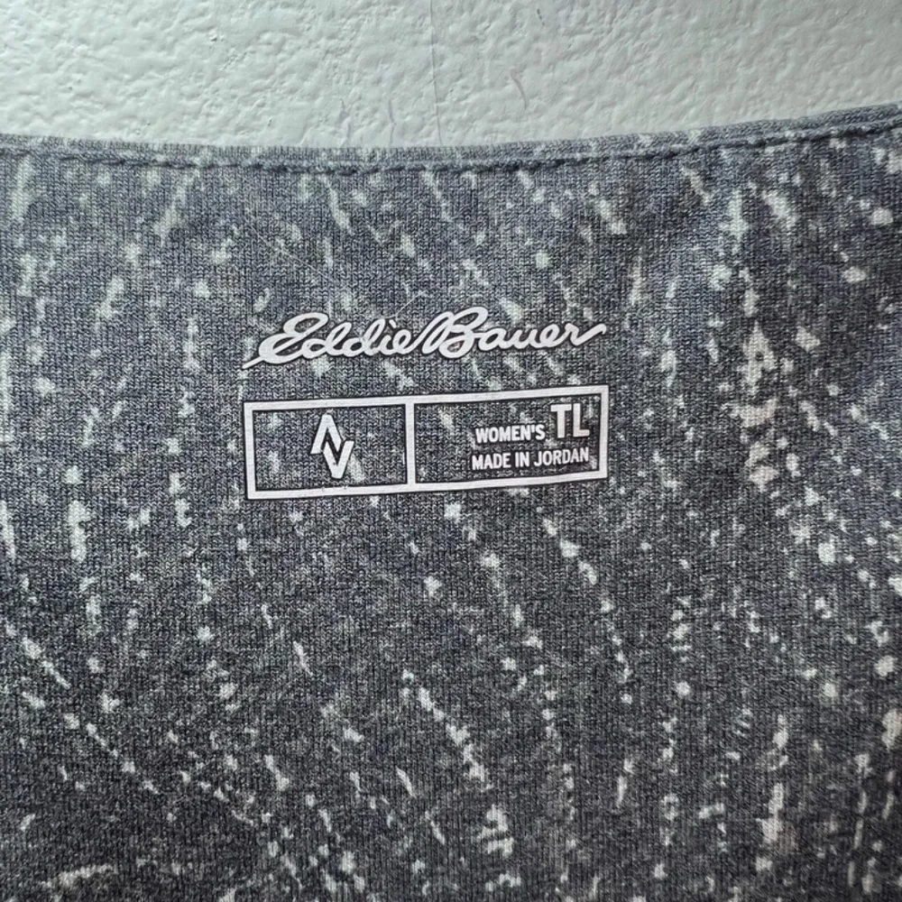 Eddie Bauer Lily Travel Dress Gray Faux Wrap UPF 50+ NEW Women's Size Large Tall - Image 7