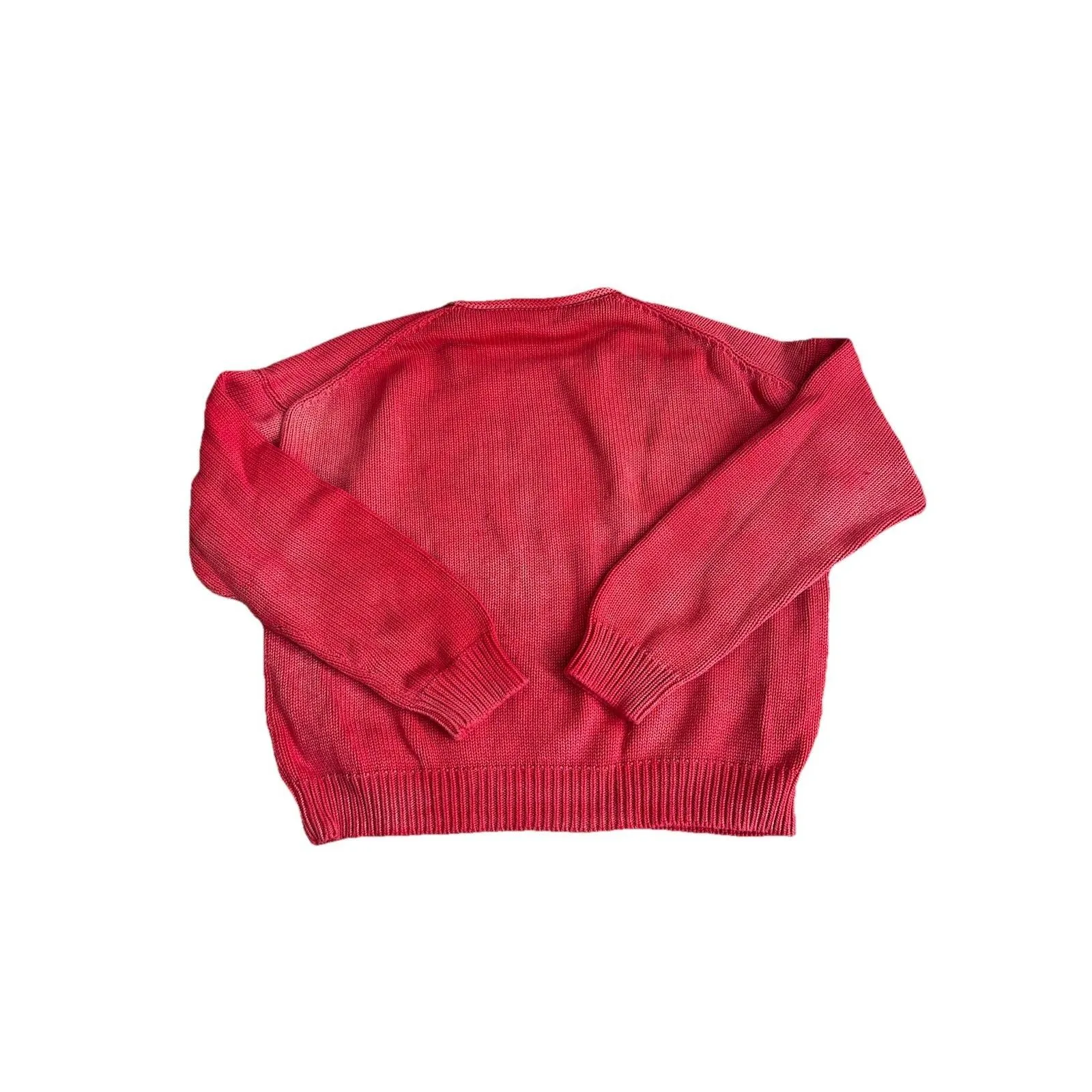 Polo Ralph Lauren Red Yacht Sailboat Palmtree Sweater Jumper Womens Large Preppy - Image 7