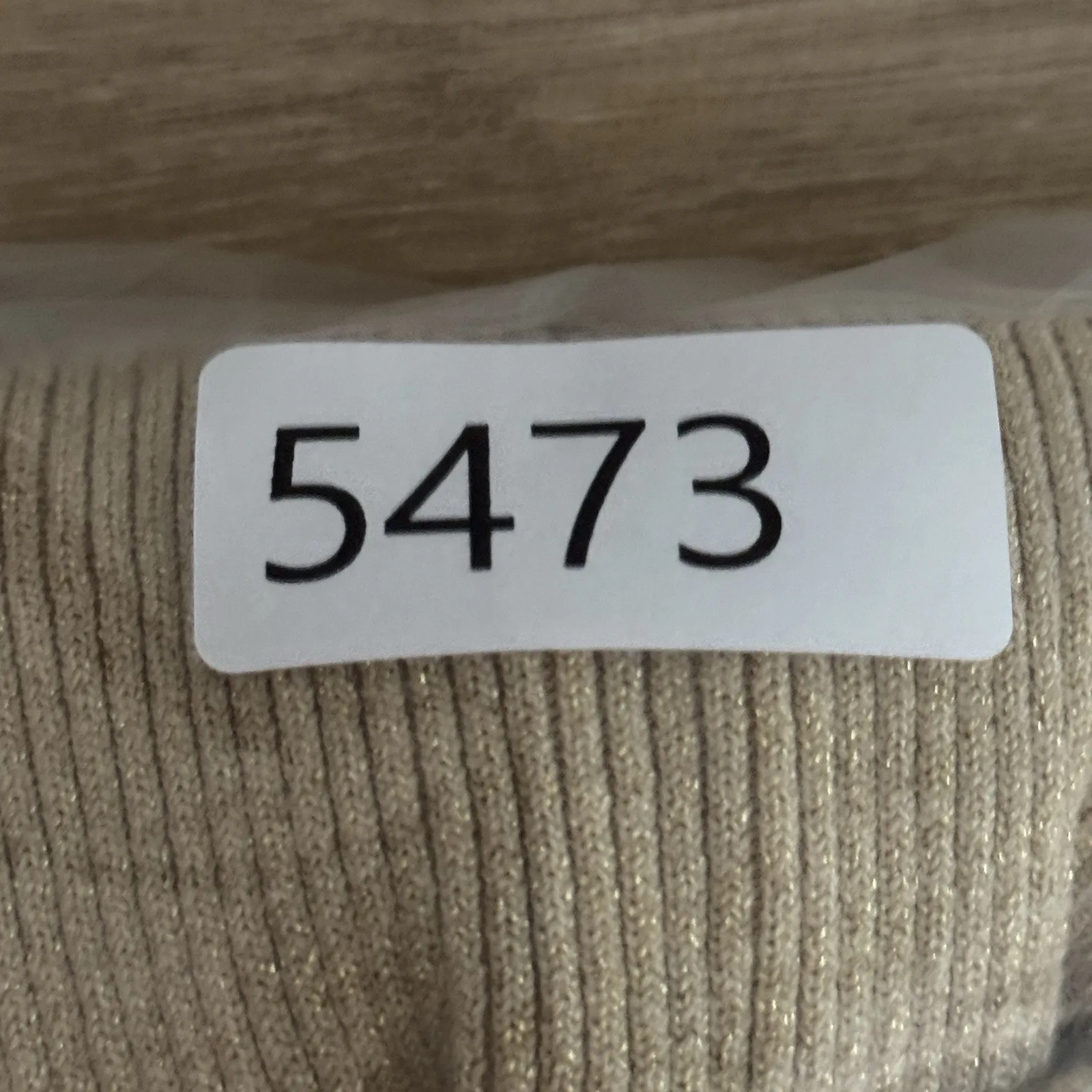 Garnet Hill Sweater‎ Women Large Tan Gold Shimmer Turtleneck Y2K Preppy Vintage - Image 8