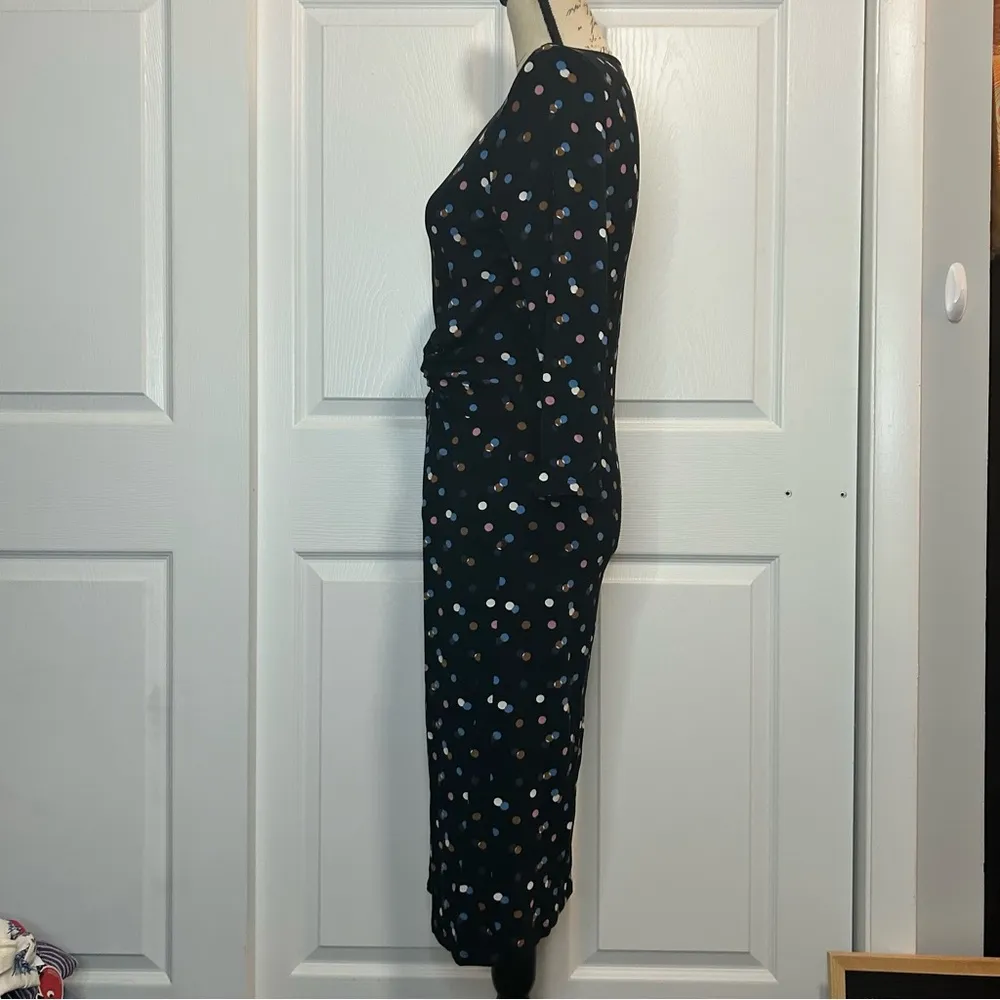 Boden Rosalie Twist Front Polka Dot Midi Dress White Size M - Image 6