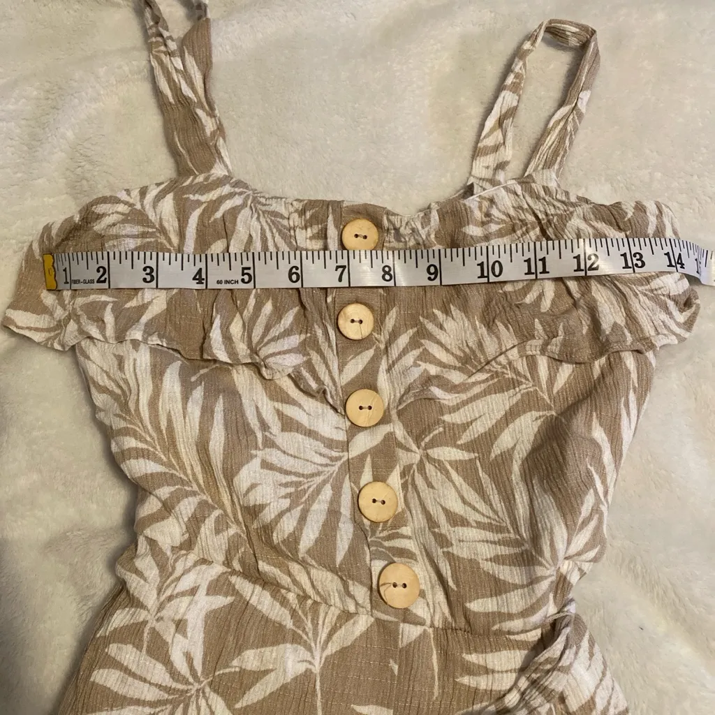 I.N. San Francisco Leaf Print Tropical Jumpsuit - Image 3