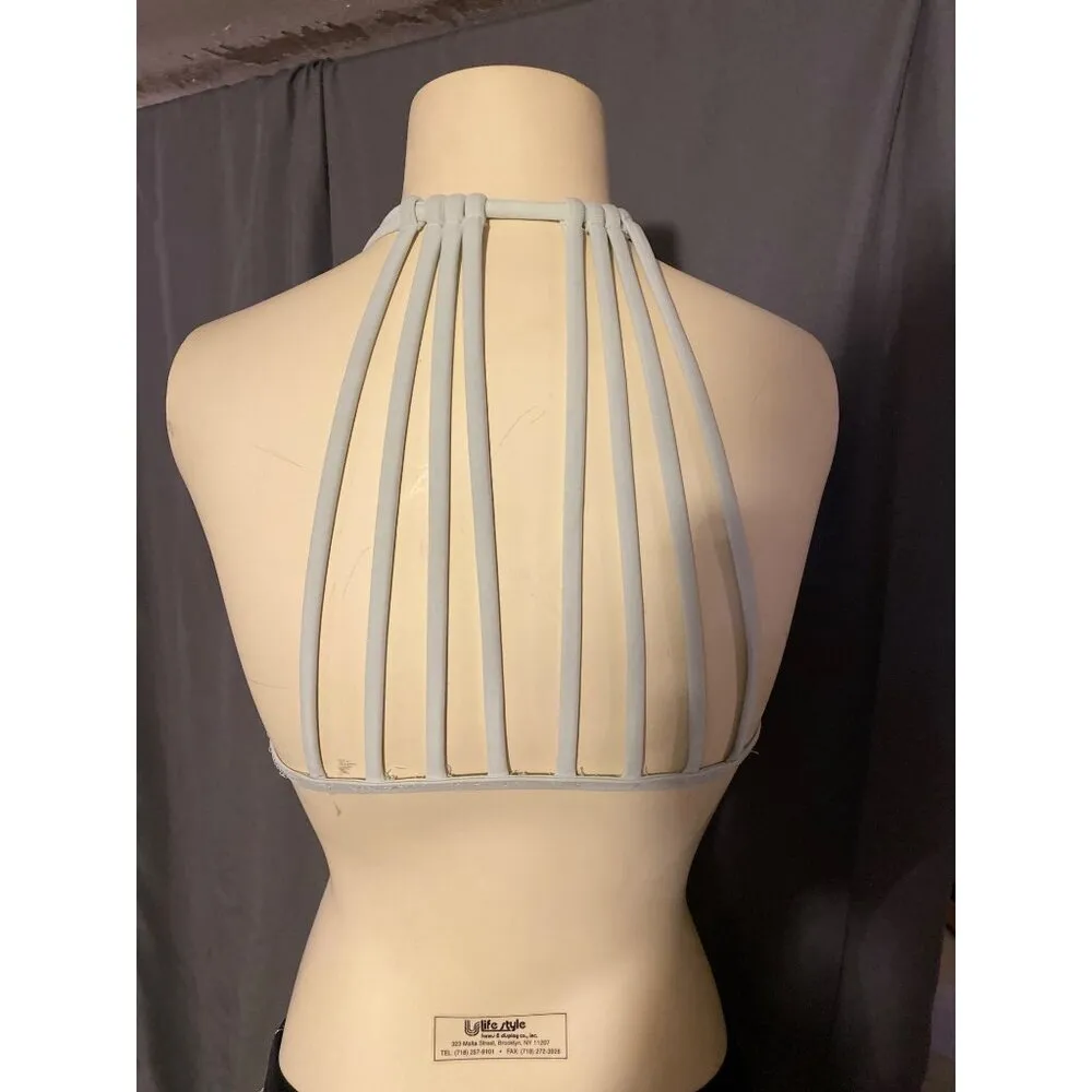 Xhilaration Aqua Mint Bikini Top XS Swimwear Padded Strappy Bathing Suit Top - Image 3