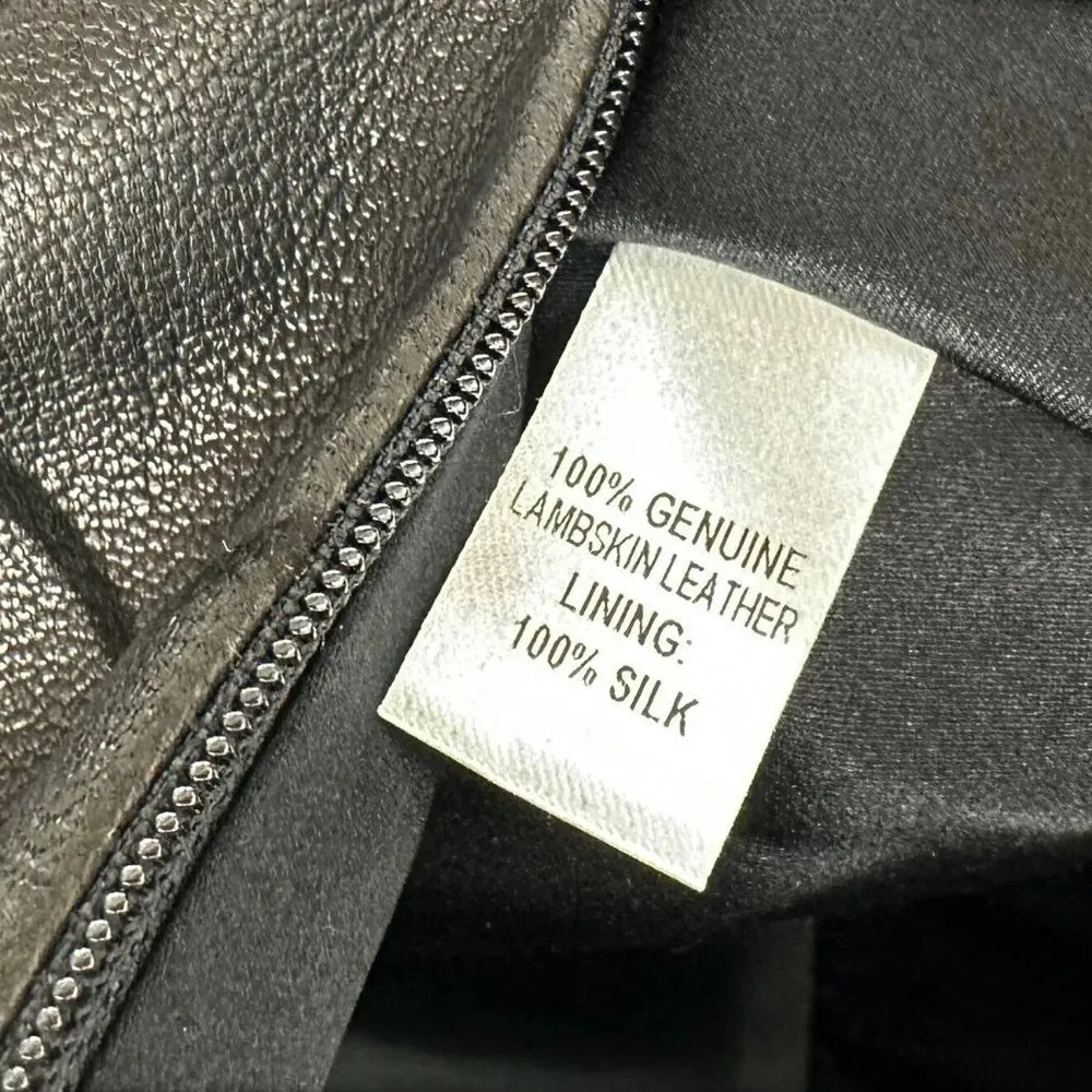 Cushnie et Ochs Black Diamond Detail Leather Dress Size XS - Image 6