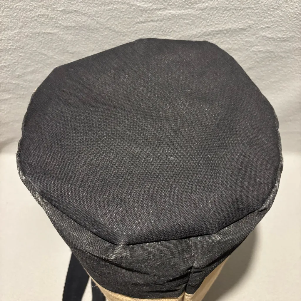 Vtg. MAI 1910 Sommet de la Tour Eiffel Tower Paris Canvas Fiber Tote Bag round Tan - Image 7