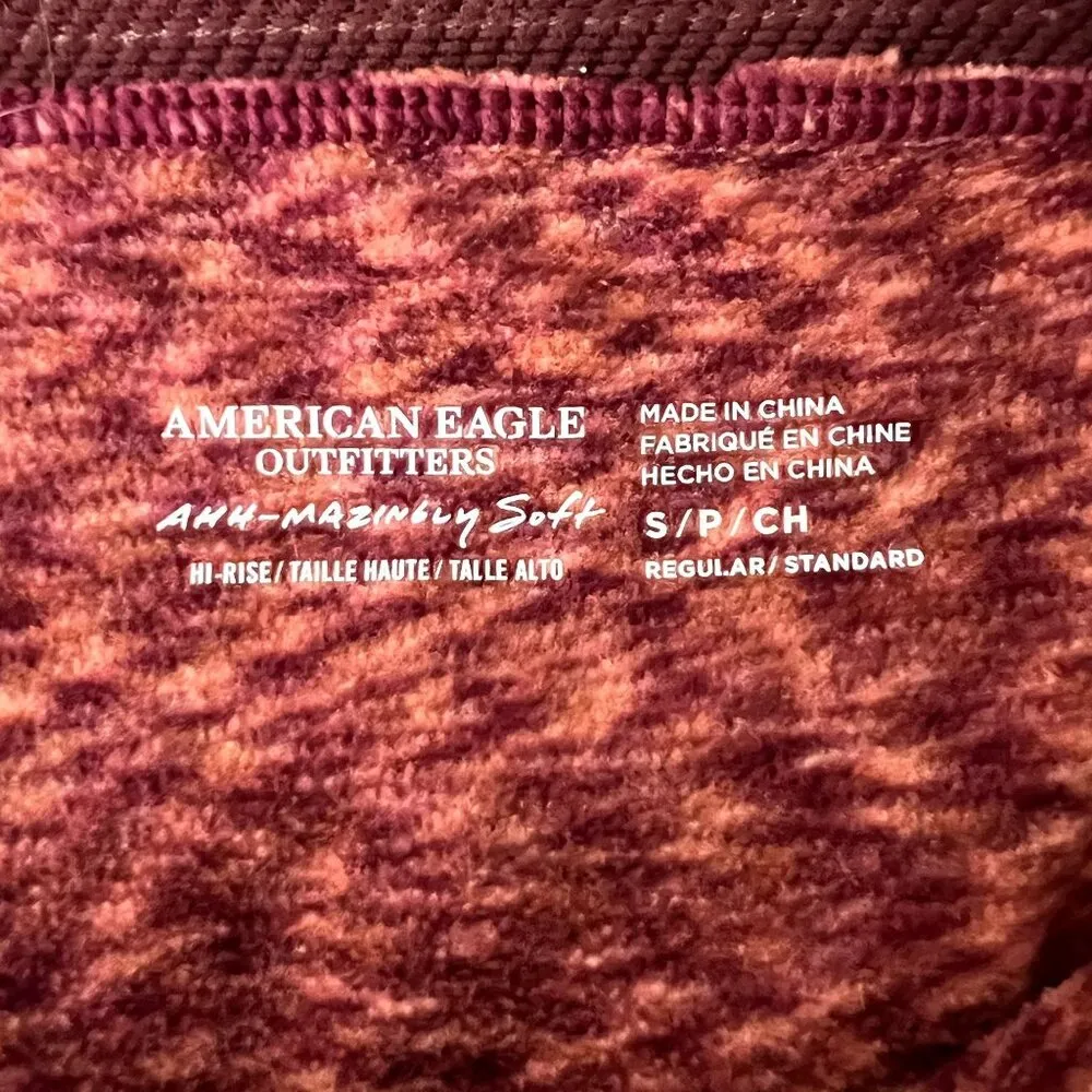 American Eagle Red High Rise Pajama Leggings - Image 5