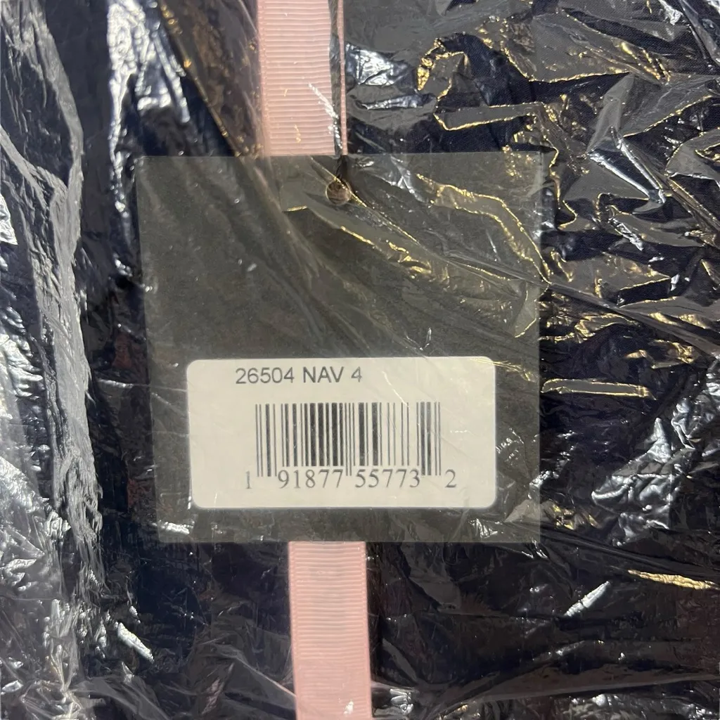 Ieena for Mac Duggal Navy Cap Sleeve Column Dress Style 26504 Size 4 NWT Blue - Image 6