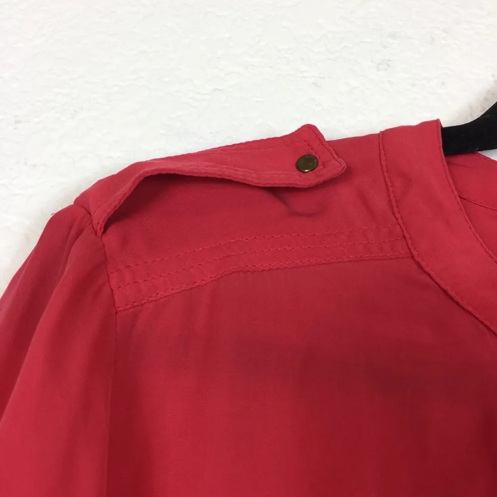A.L.C. Juliette Silk Utility Blouse In Strawberry - Image 13
