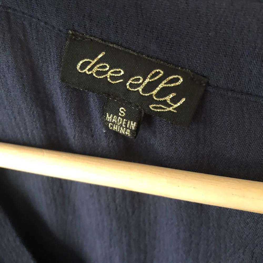 NWOT Dee elly button down dress navy blue - Image 30