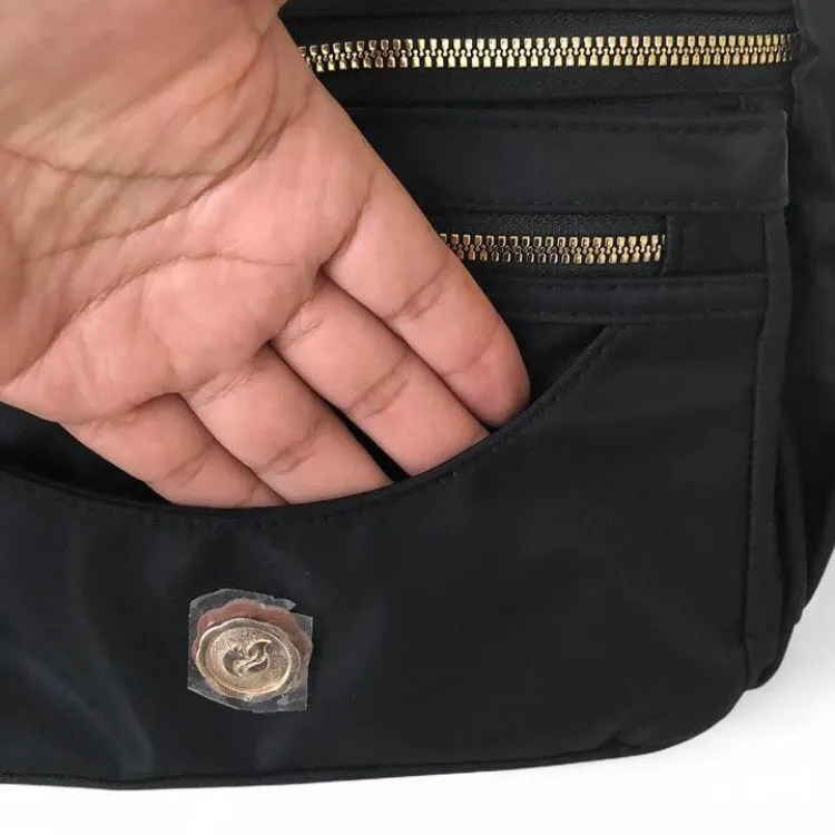 NWOT Colorful Fox Shoulder bag Organizer Handbag Purse Lots Of Pockets. Black - Image 9