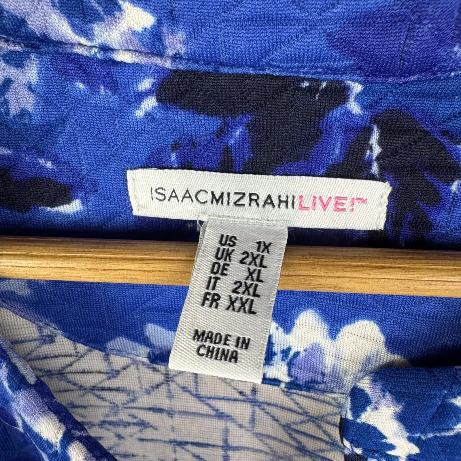 Isaac Mizrahi Live! Floral Quilted Kimono Jacket Size 1X Blue Open Front Boho - Image 4