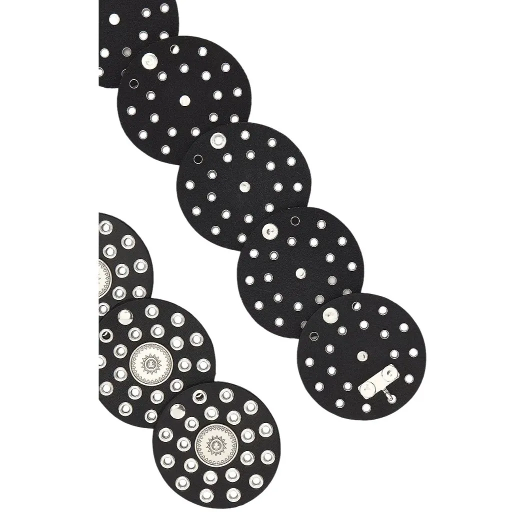 Tularosa Rhapsody Disc Belt in Black New Womens Western Silver - Image 3