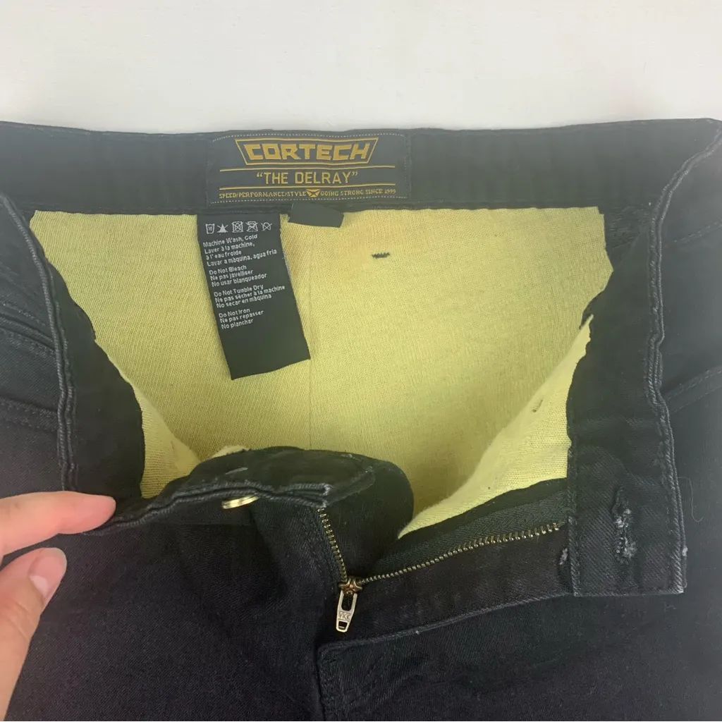 Cortech the Delray Women size 8 medium black riding jeans reinforced padded perf - Image 5