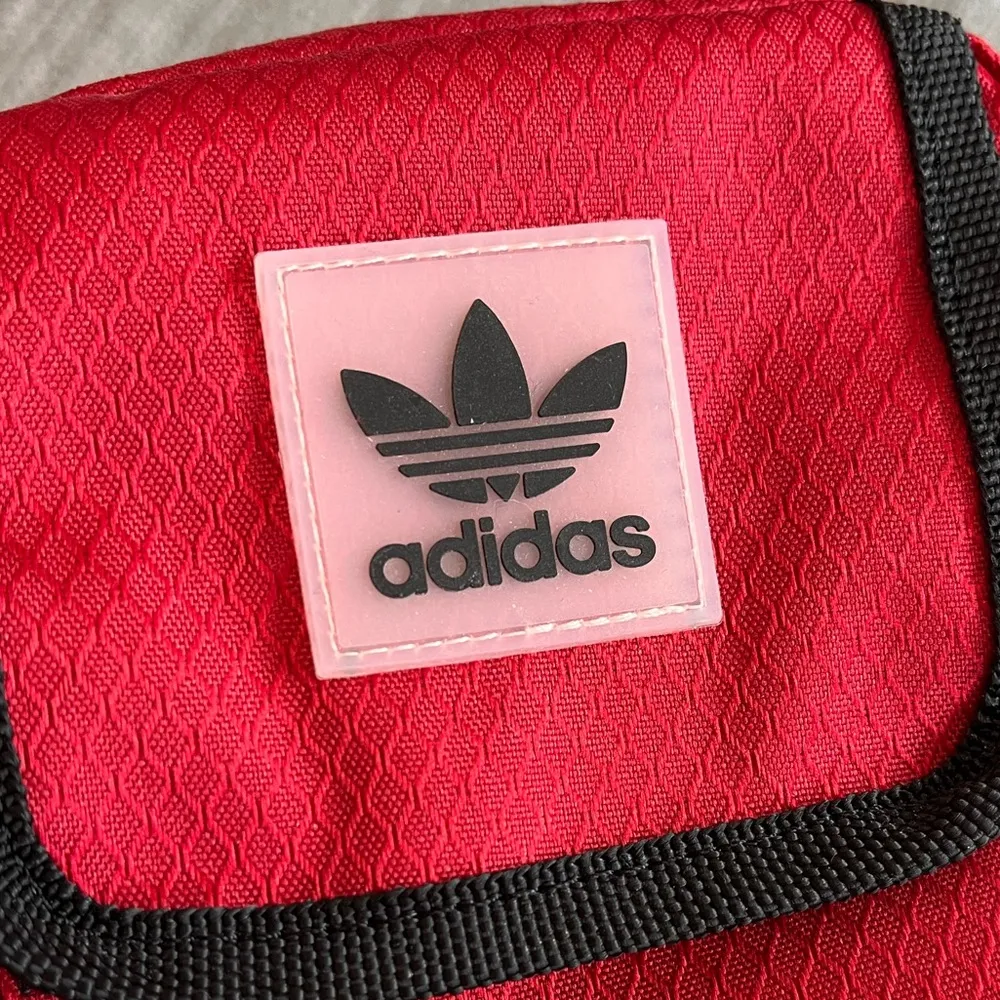 adidas Crossbody Bag Festival Travel Red Black Trefoil - Image 5