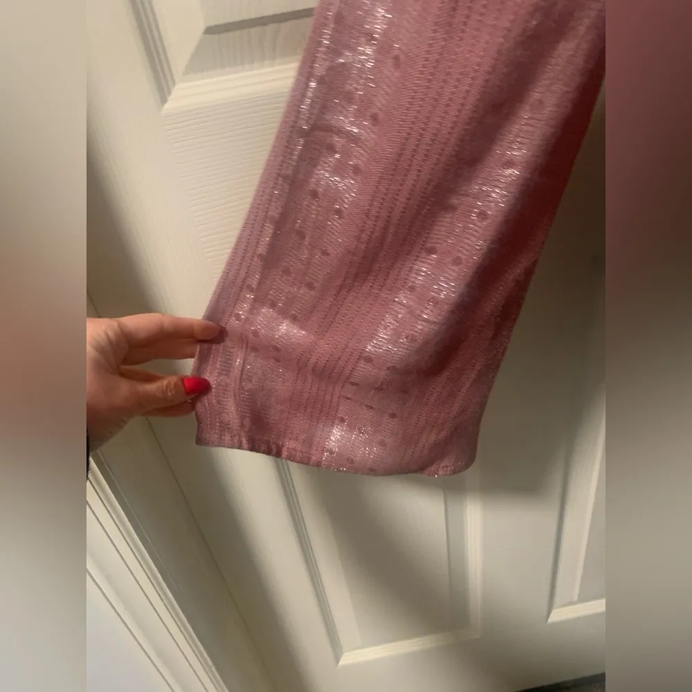 Express Sparkly Rayon Crop Top - Image 3