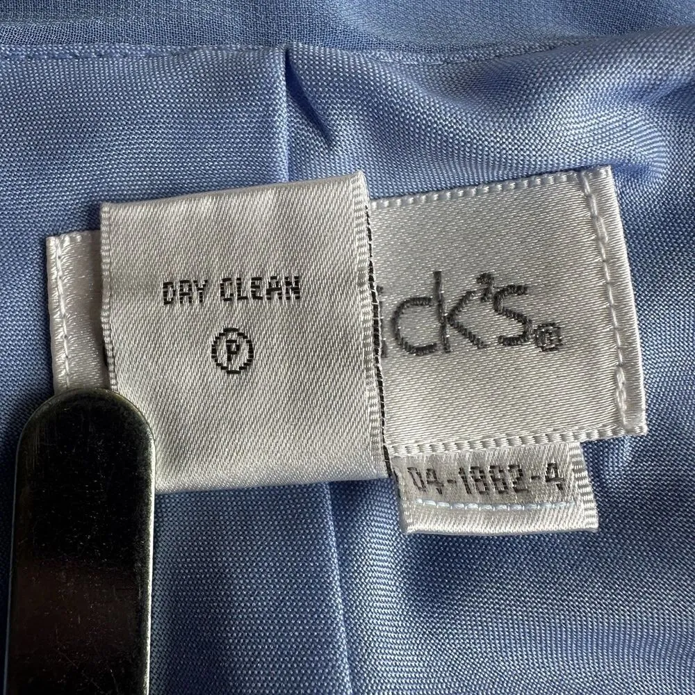 Vintage Y2K Chadwick’s Pastel Periwinkle Blue Ruffle Asymmetrical Sundress Sz 6 - Image 8