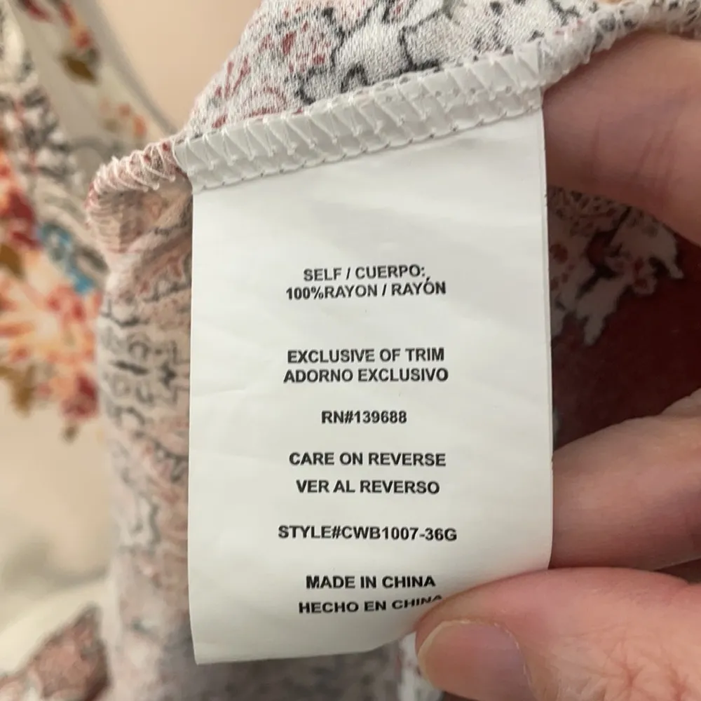 Coco & Jaimeson Boho Paisley Tunic Small - Image 6