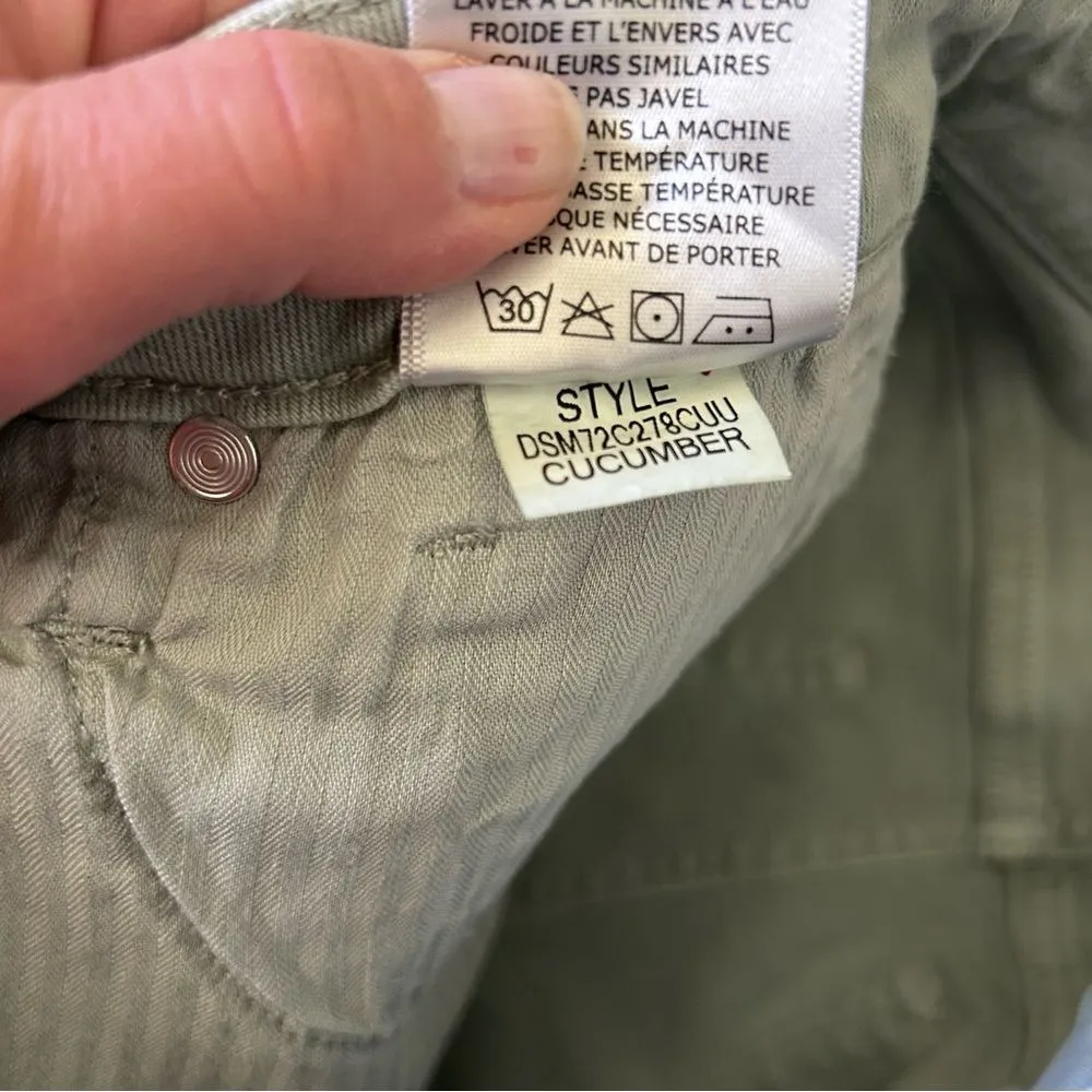 Dear John Julian Shorts Size 26 Mint Green Cut Offs Distressed Frayed Hem - Image 8