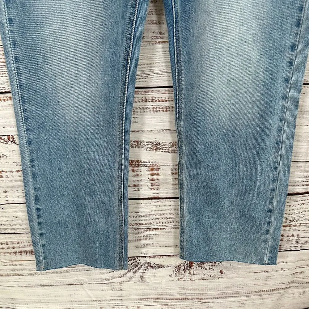 NEW Twelve by ontwelth Cropped Denim Raw Hem Jeans, NWT, Size 31 Waist Blue - Image 3