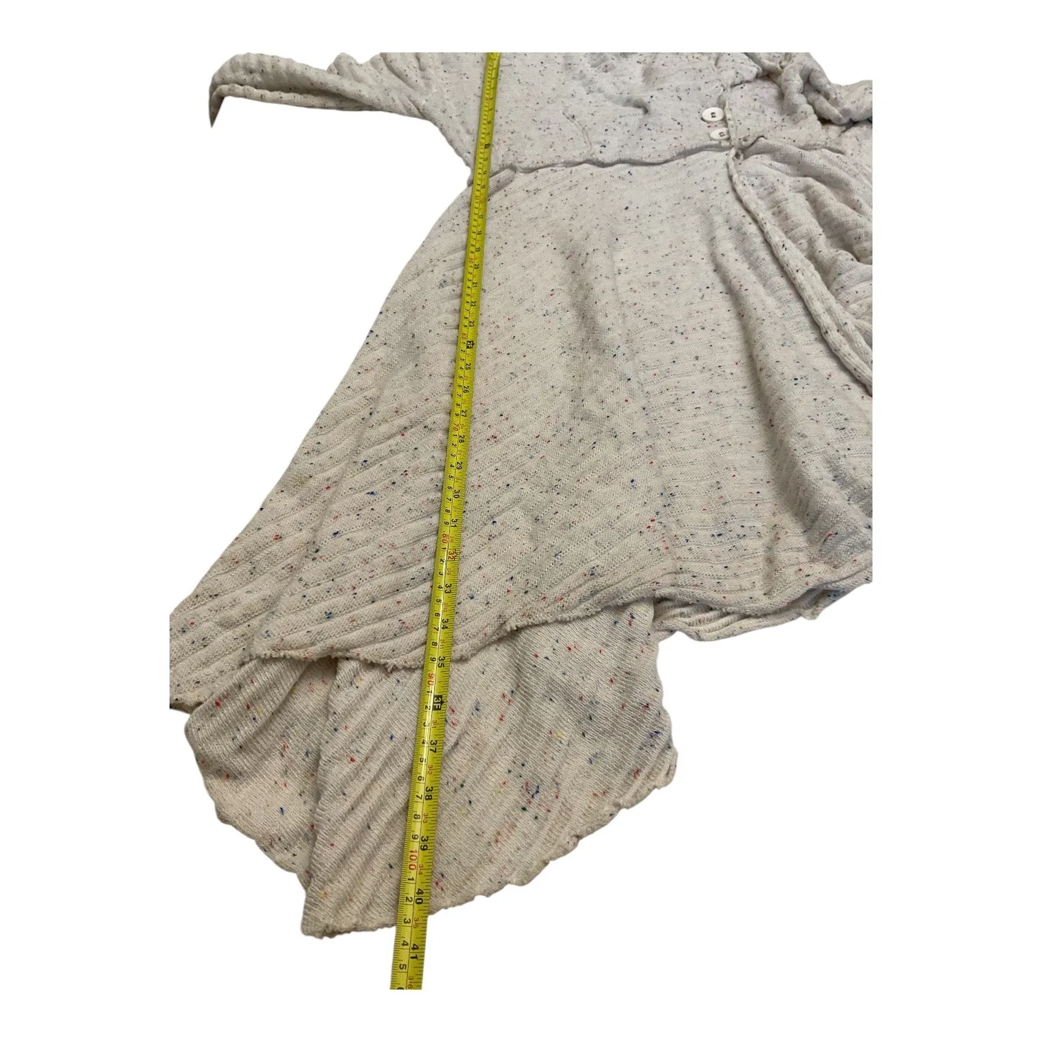 UMGEE  Embellished‎ Knit Wrap Dress Cardigan Style Natural Size S - Image 8