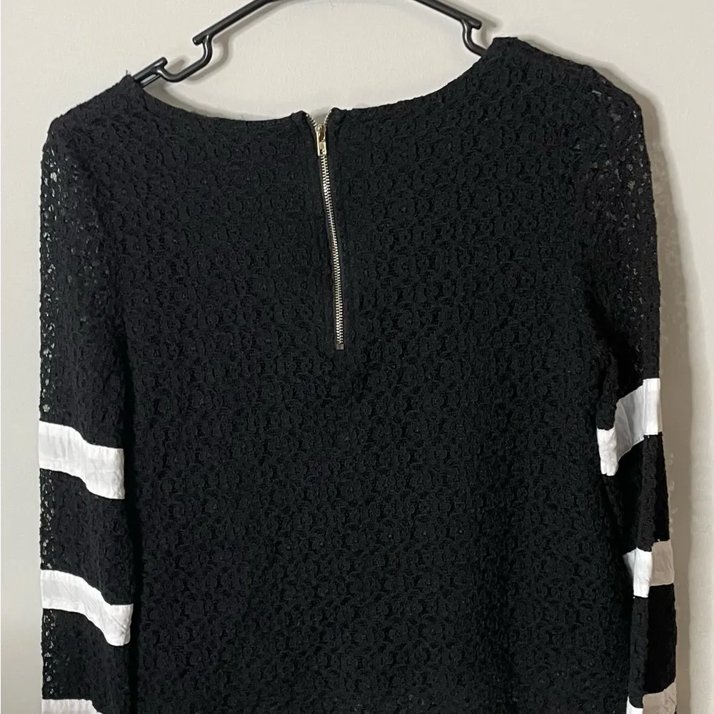 Double Zero Black White Blouse Top Women’s Medium Excellent Cond Runs Small - Image 5