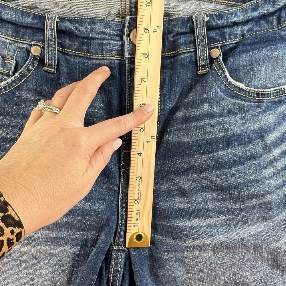 Torrid Sz 10 Shorts Mid Rise Cut Off Jean 9” Jorts Long Bermuda Grunge Grunge - Image 13