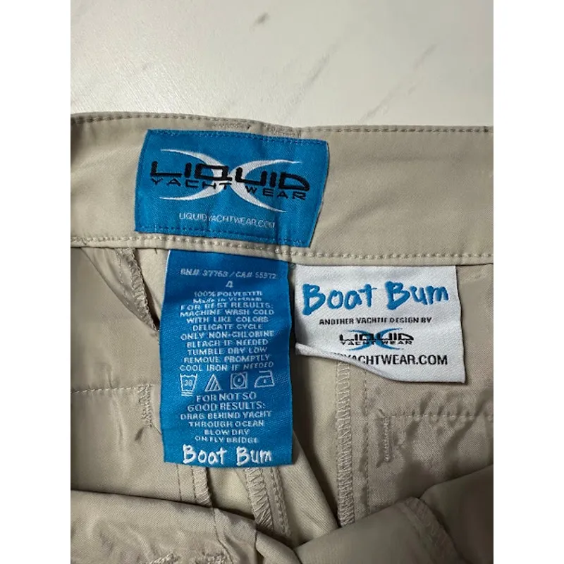 Liquid Yacht Wear Women's Shorts Size 4 Khaki Modest Boat Shorts 6in inseam Tan - Image 6