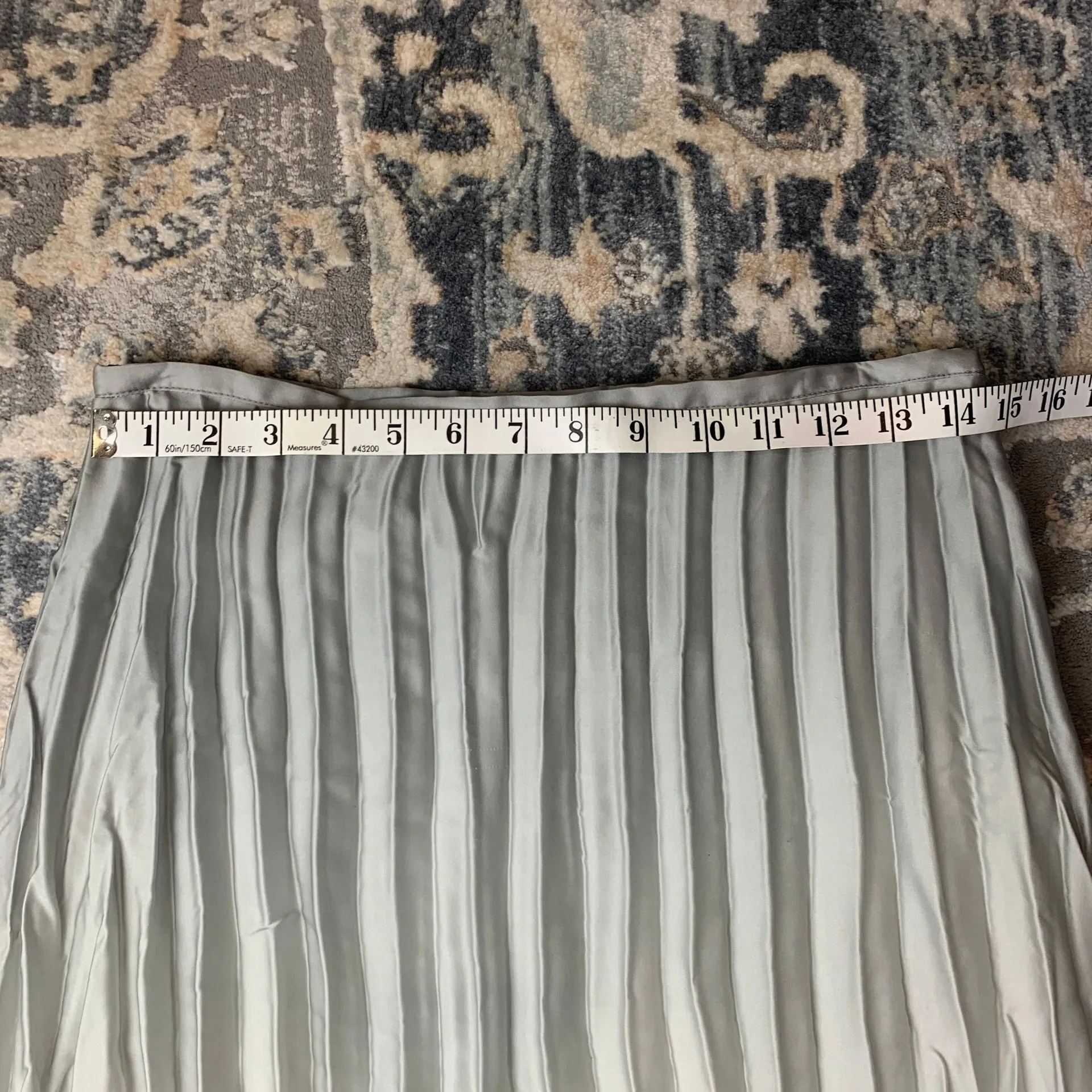 Vintage Chico's Pleated Maxi Skirt Sage Green Woodland Fairy - Image 3