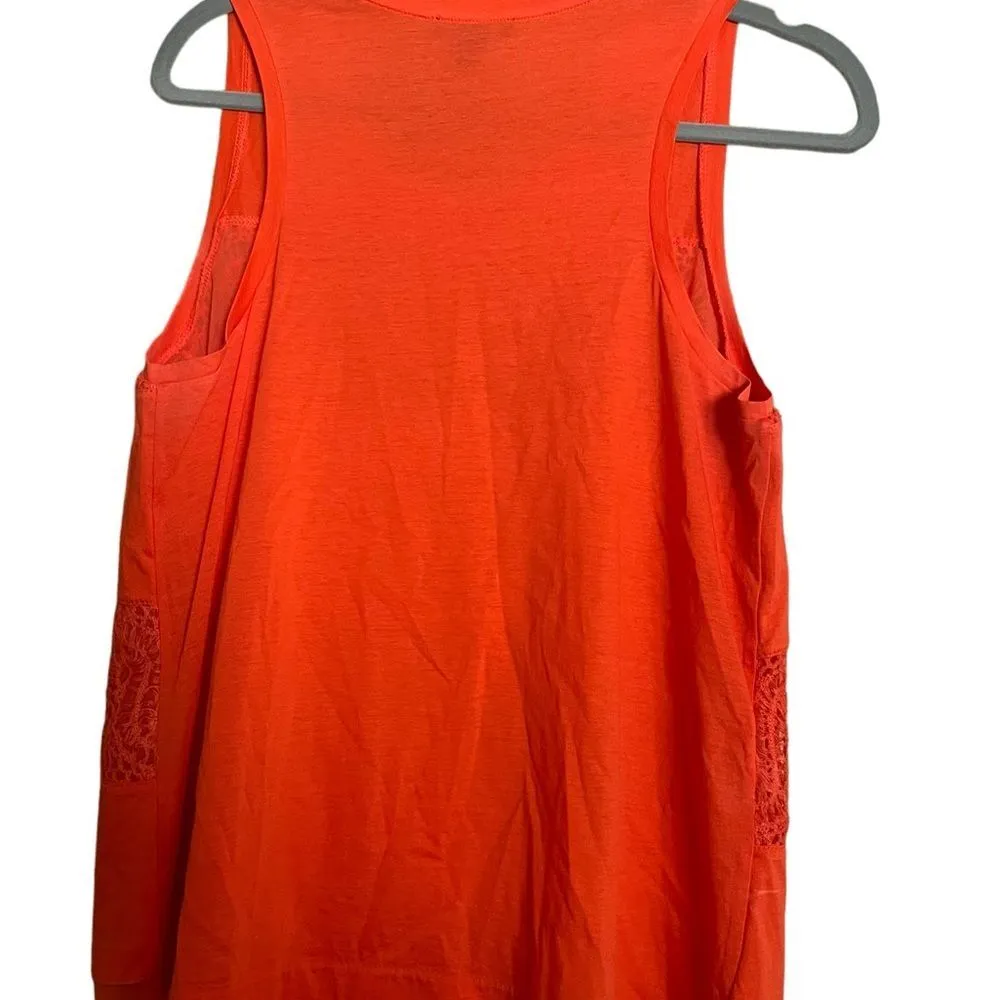J. Crew Orange Lace Panel Tank Top Blouse M - Image 6