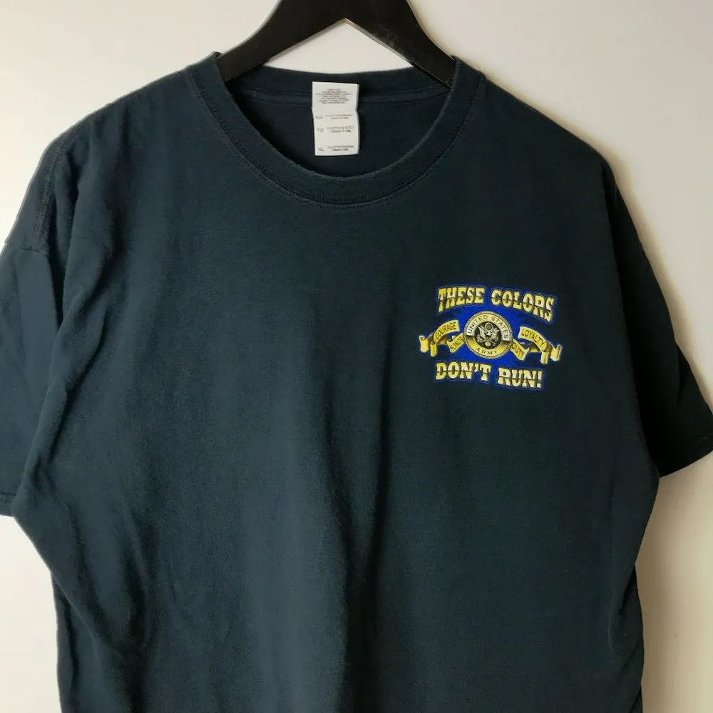 Vintage United States Army T Shirt Black XL Extra Large Y2K Graphic Tee Solid - Image 6