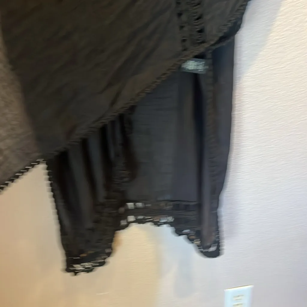 Anthropologie Do Everything In Love Black Crochet Kimono One Size - Image 5