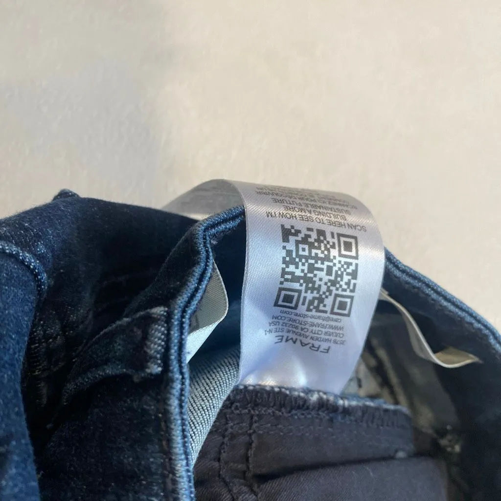 FRAME Le Crop Mini Boot Jeans Women Size 25 Dark Wash High Rise Bootcut Denim - Image 8