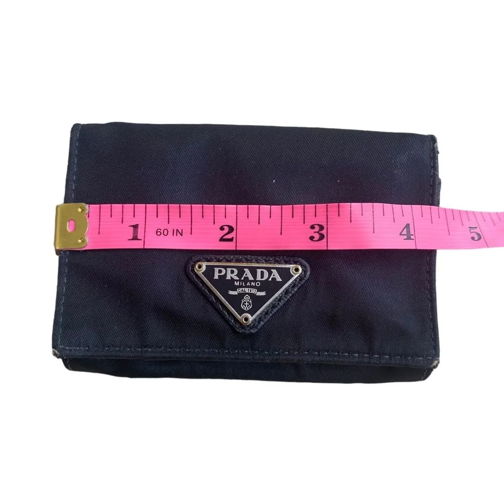 Prada Women’s Nylon Tessuto Mini Wallet Black Iconic Y2K‎ Multi-compartment - Image 9