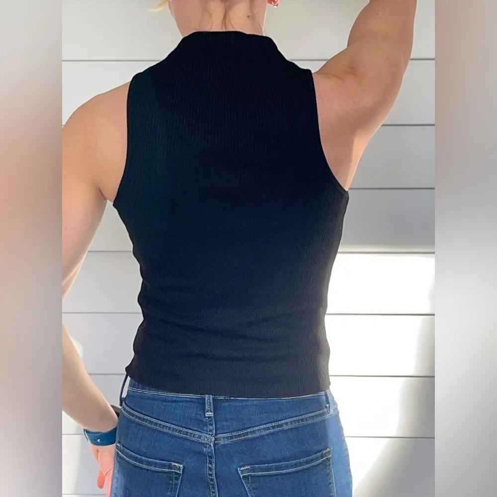 BP Black Turtle neck tank top - Image 2