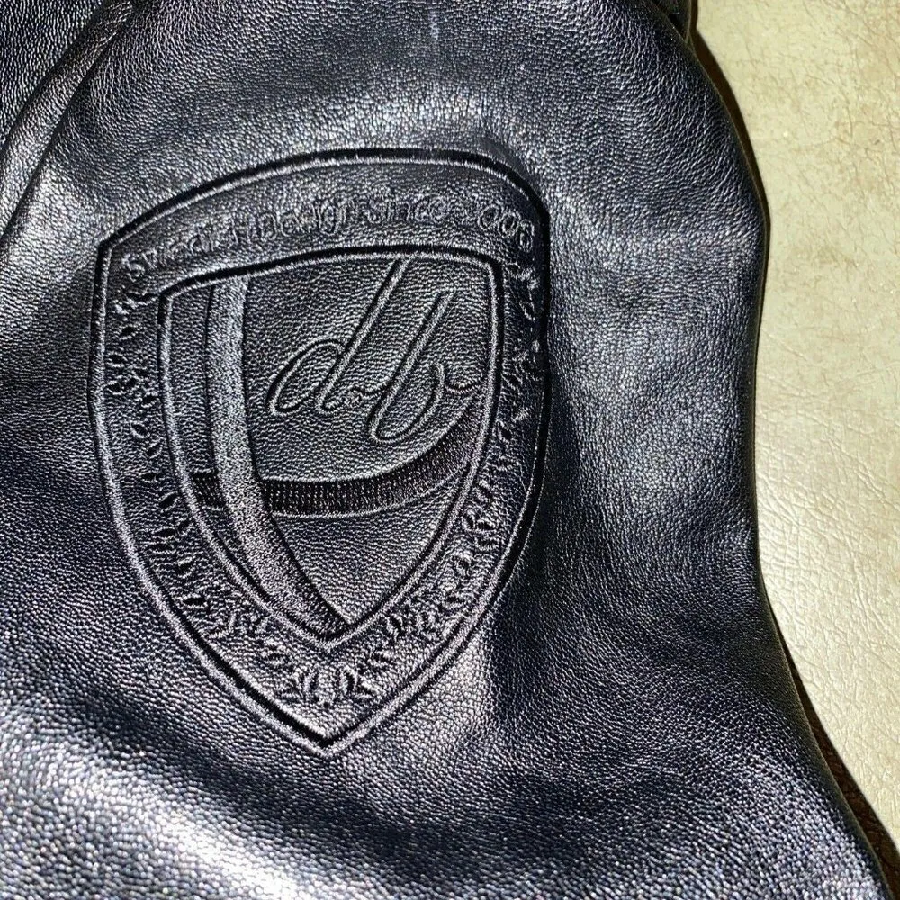 d.brand Sz Small Faux Leather Jacket Multi Zipper Pink Lined Black - Image 9