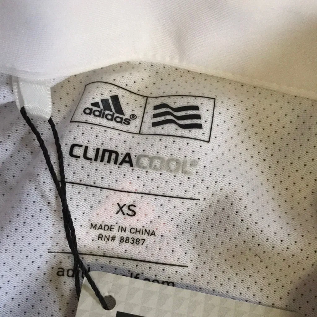 Adidas White Blouse with Orange Floral Design - Image 2