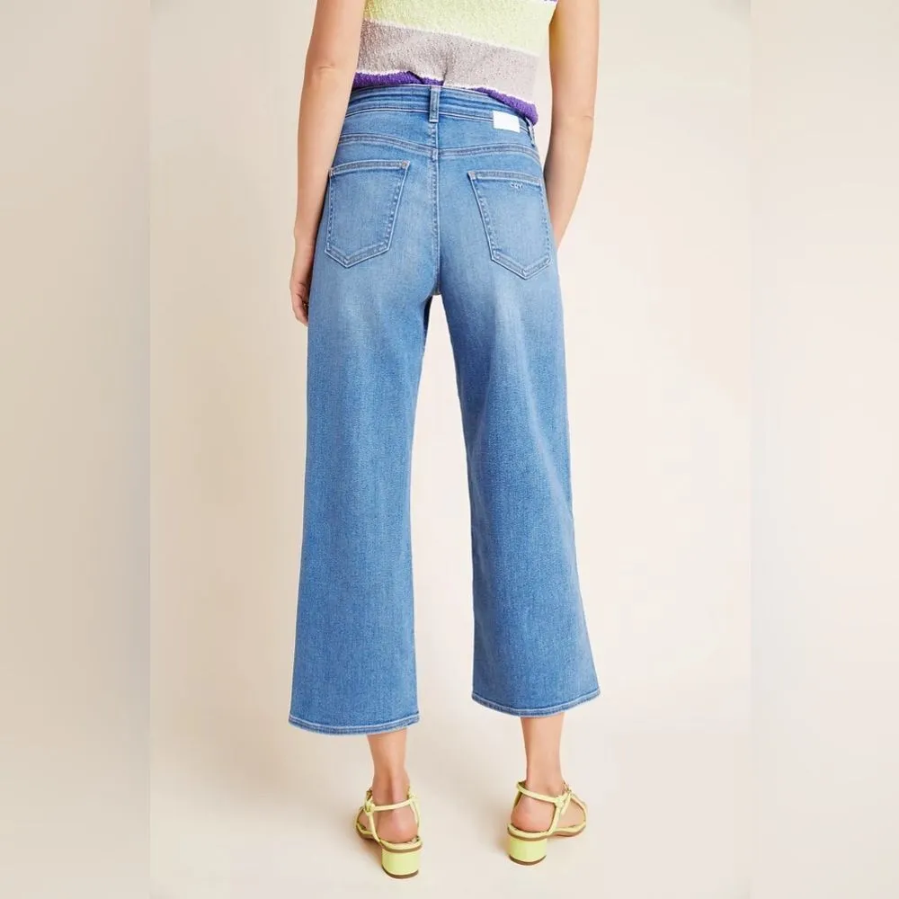 NEW Anthropologie CQY Sunday Ultra High-Rise Cropped Wide-Leg Jeans Size 31 - Image 7