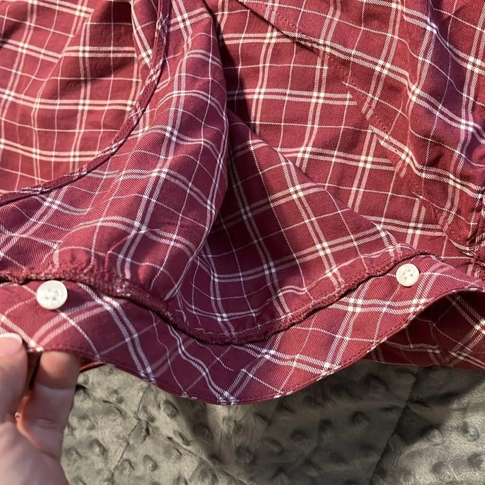 Abercrombie & Fitch medium v neck long sleeve wrap top button closure tie sides - Image 14