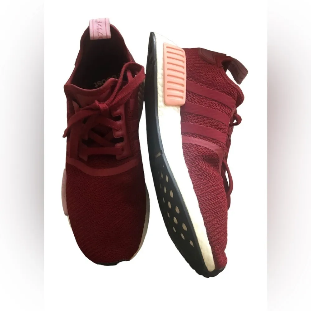 NMD_R1 Boost Collegiate Women’s Burgundy Athletic Sneaker Sz. 9 Athletic - Image 2