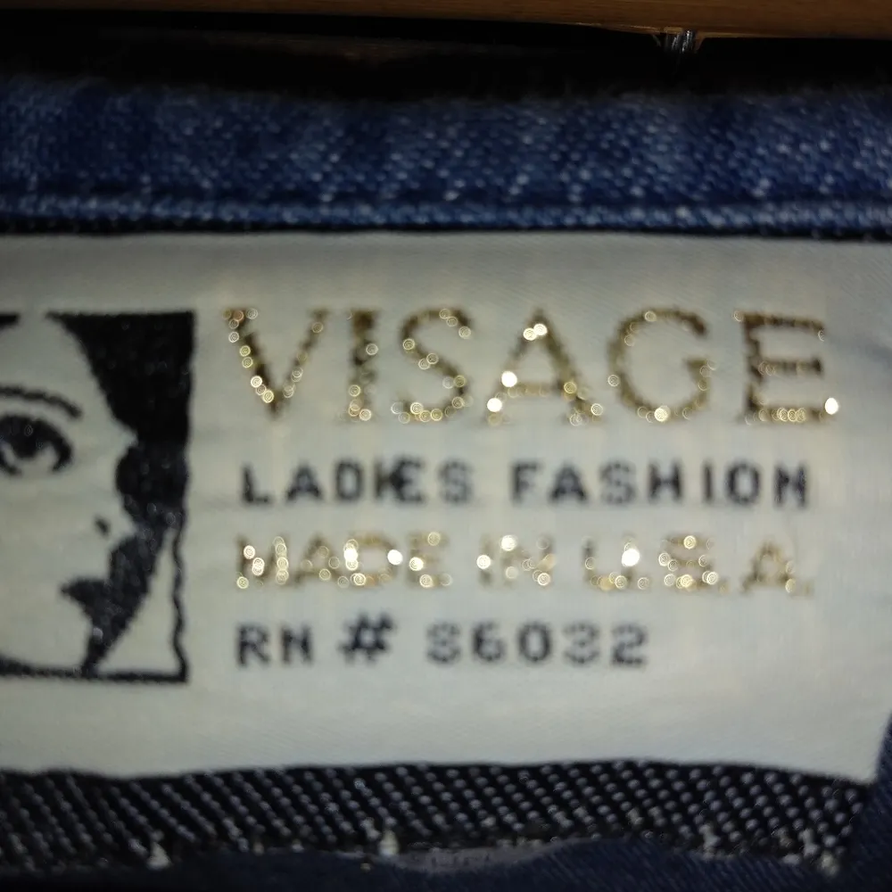 VISAGE M Y2K Zodiac Vintage Denim Top Blue Size M - Image 5
