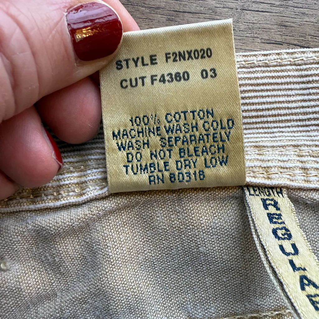 Lucky Brand Womens Beige Corduroy Low Rise Y2K Pants 12 31 Straight Leg Cargo - Image 9