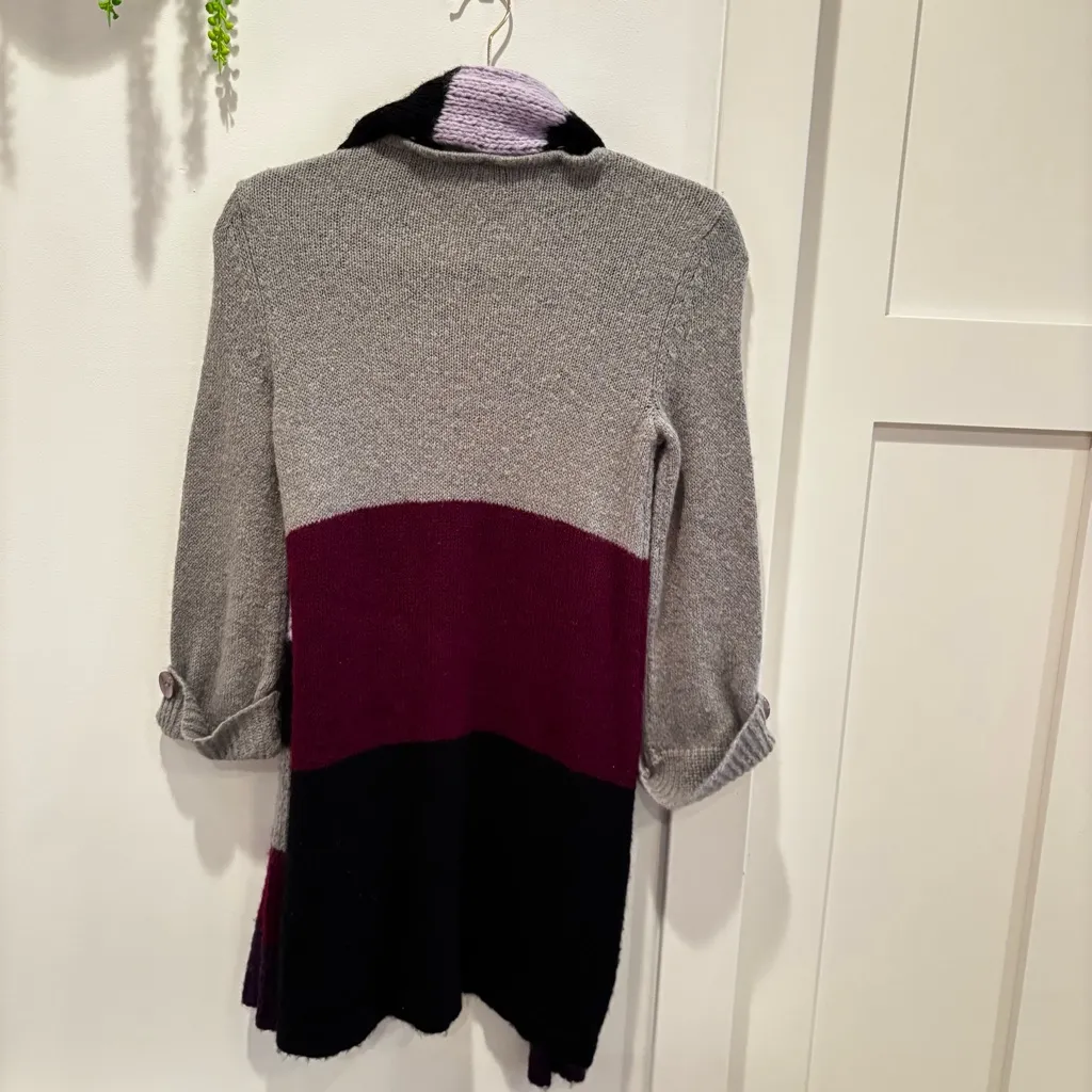 Style & Co. Vintage 90's Y2K Sweater Dress with Attached Striped Scarf Womens PS - Image 6