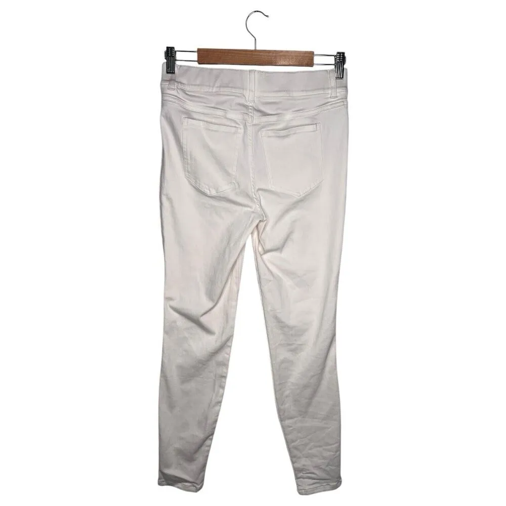 New Spanx Jeggings Womens Medium White Ankle Skinny Stretch Cropped Jeans Pants - Image 5