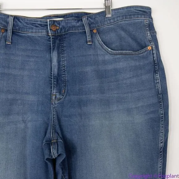 NEW Madewell Plus Curvy Stovepipe Jeans‎ in Dearham Wash, 28W - Image 6