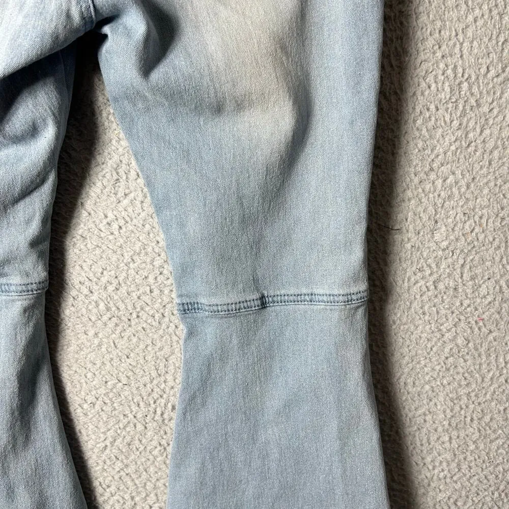 Banjul Jeans Womens M Blue Flare Bell‎ Bottom Distressed High Rise Boho Hippie - Image 6