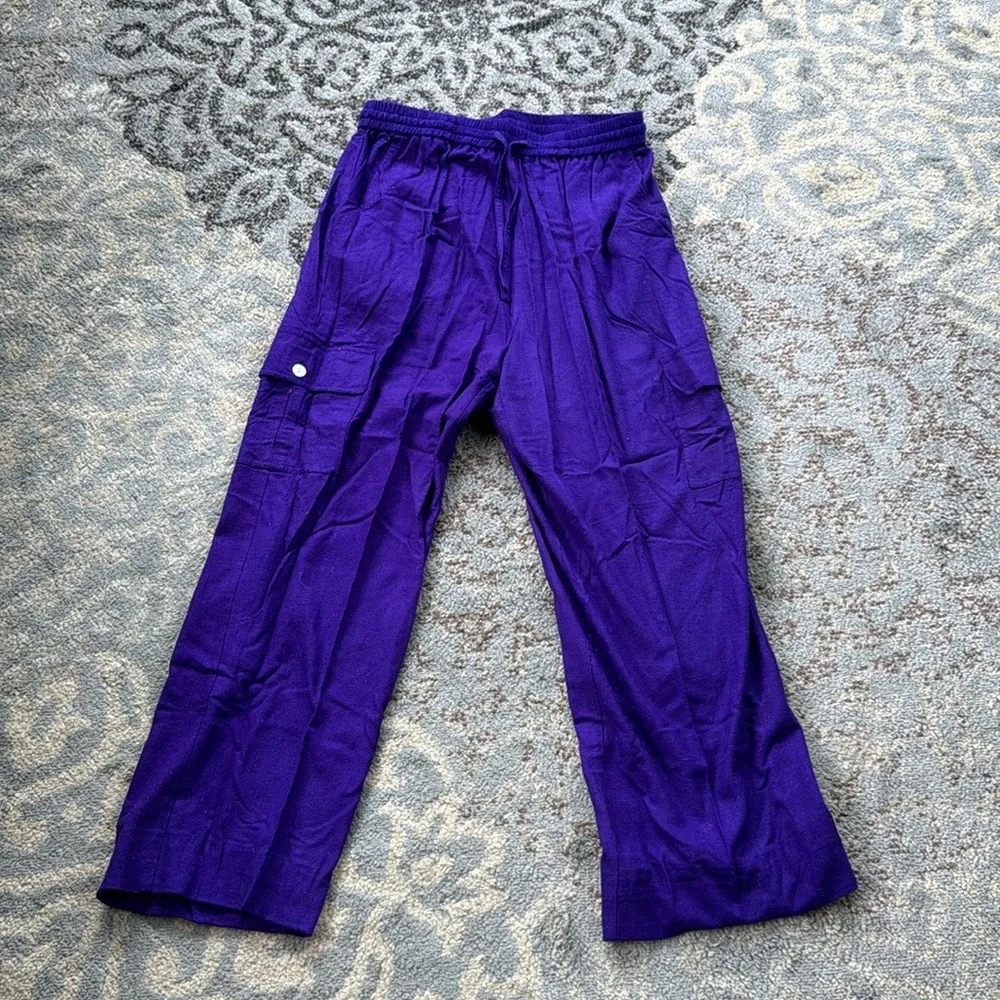 Vintage Objects Gold Silk Tracksuit Purple Medium - Image 8