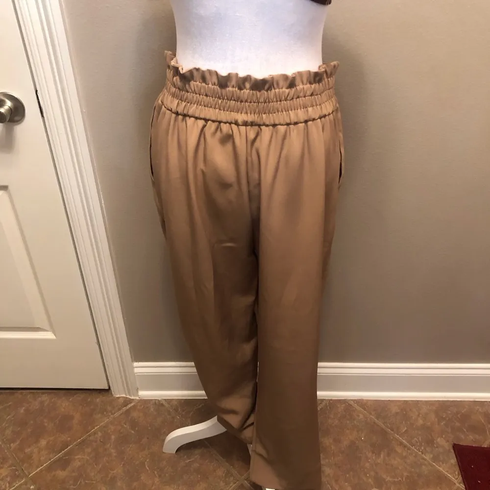 Vintage Paper Bag Pants from by the River Size Large Dark Khaki Tan - Image 4