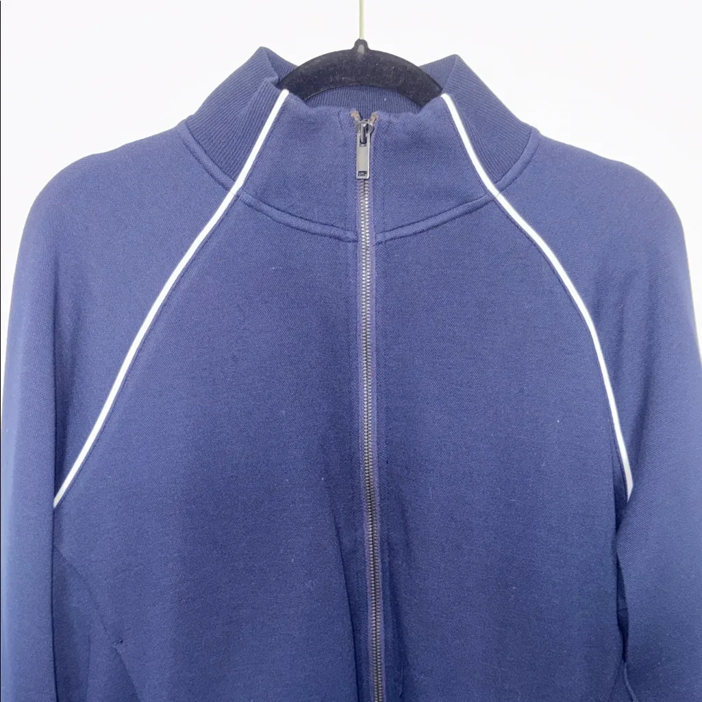 SPANX AirEssentials Pique Full Zip Track Suit Set Blue Size L - Image 4